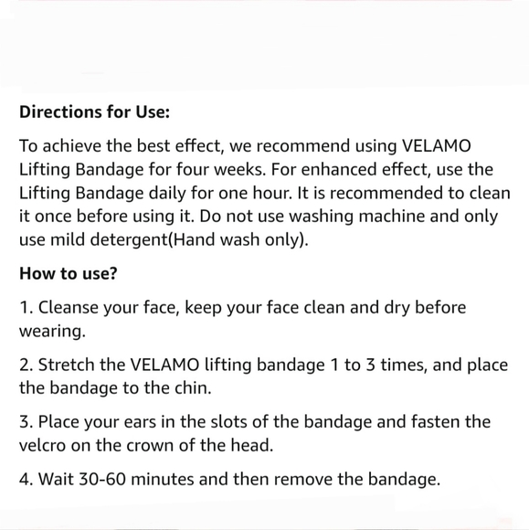 VELAMO Reusable V Line Mask Facial Slimming Strap, Double Chin Reducer, Chin Up. - Picture 10 of 10